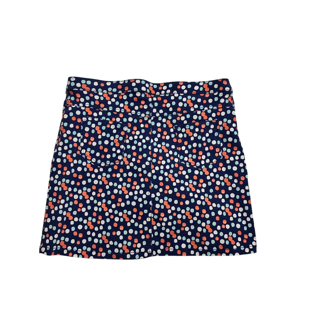 Hearts of Palm Skort Navy Blue Polka Dot Stretch Mini Skirt 12P